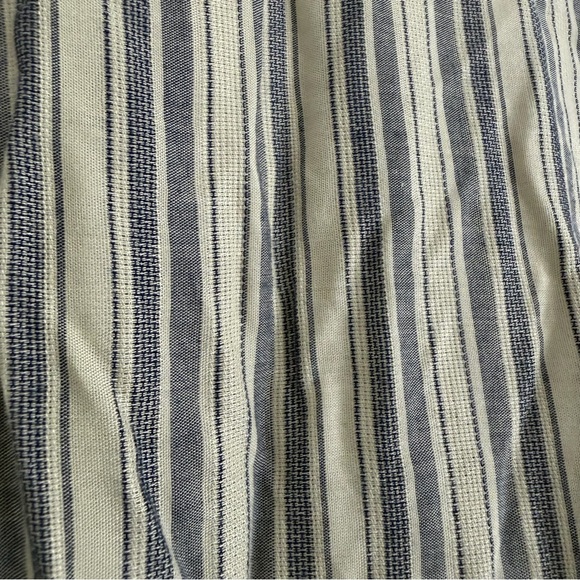 PAIGE Boho Long Balloon Sleeve Striped Dress in Blue and White - Picture 4 of 6